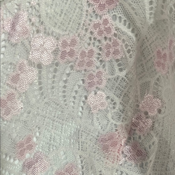 Elegant Lace Underwire Bra - Pink & White - Picture 7 of 7